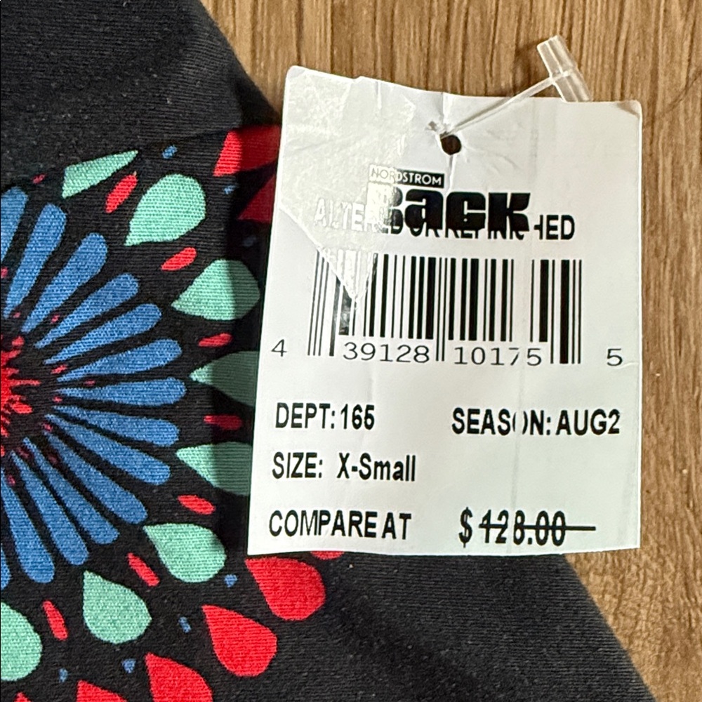 Kate Spade Black Dress with Blue and Red Patterns - Picture 2 of 7